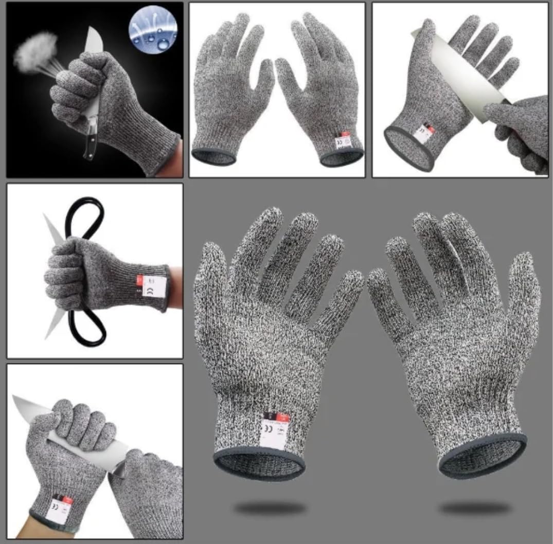 tombick Snijbestendige handschoenen van HPPE, niveau 5 bescherming, CE-gecertificeerd, voor keuken, werk en industrie