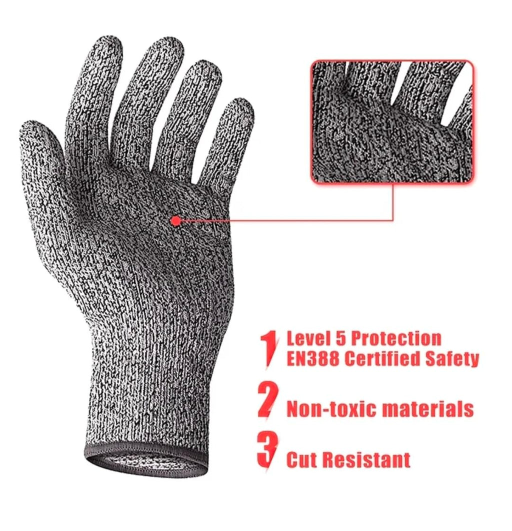 tombick Snijbestendige handschoenen van HPPE, niveau 5 bescherming, CE-gecertificeerd, voor keuken, werk en industrie