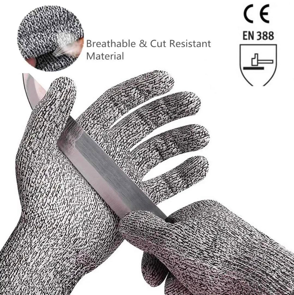 tombick Snijbestendige handschoenen van HPPE, niveau 5 bescherming, CE-gecertificeerd, voor keuken, werk en industrie