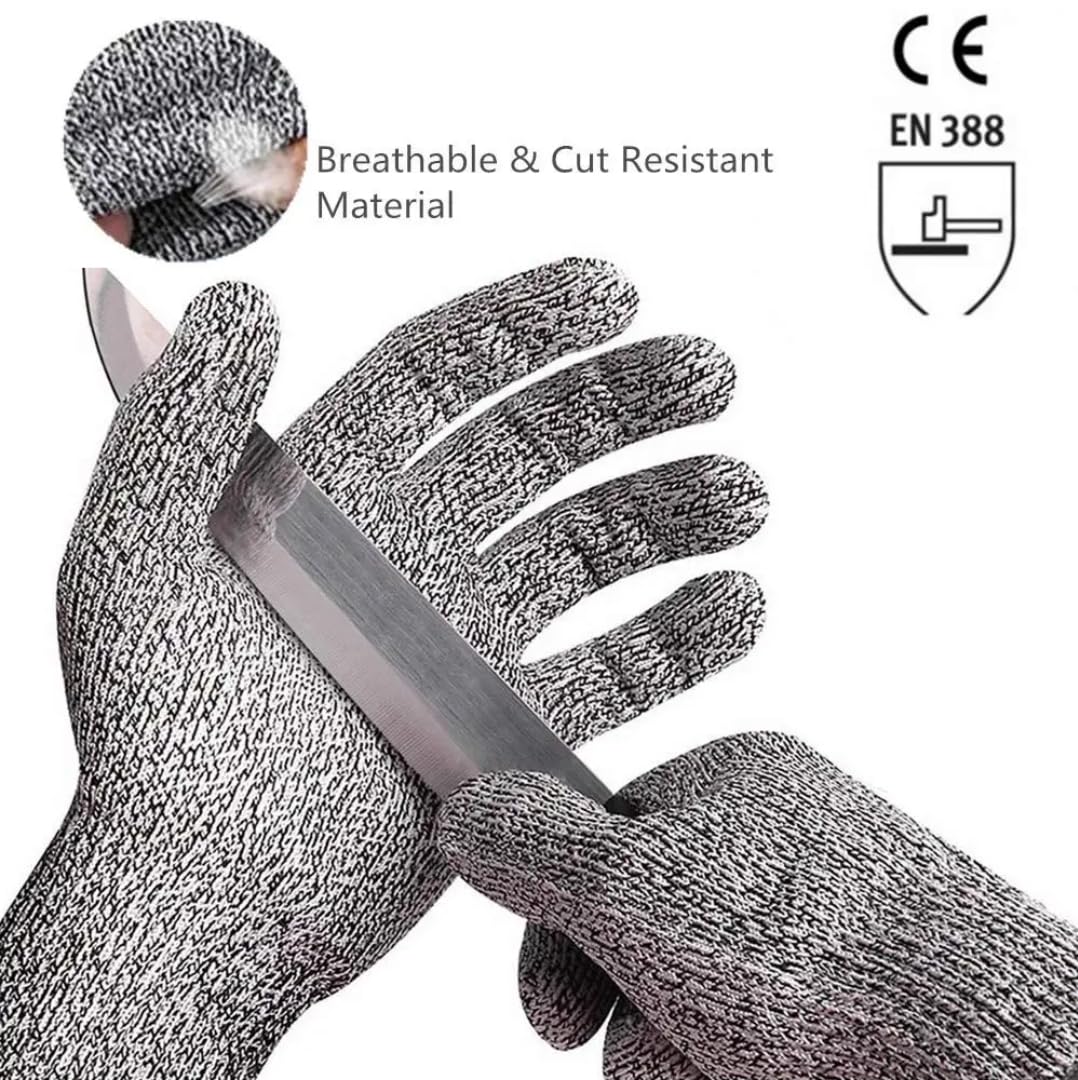 tombick Snijbestendige handschoenen van HPPE, niveau 5 bescherming, CE-gecertificeerd, voor keuken, werk en industrie