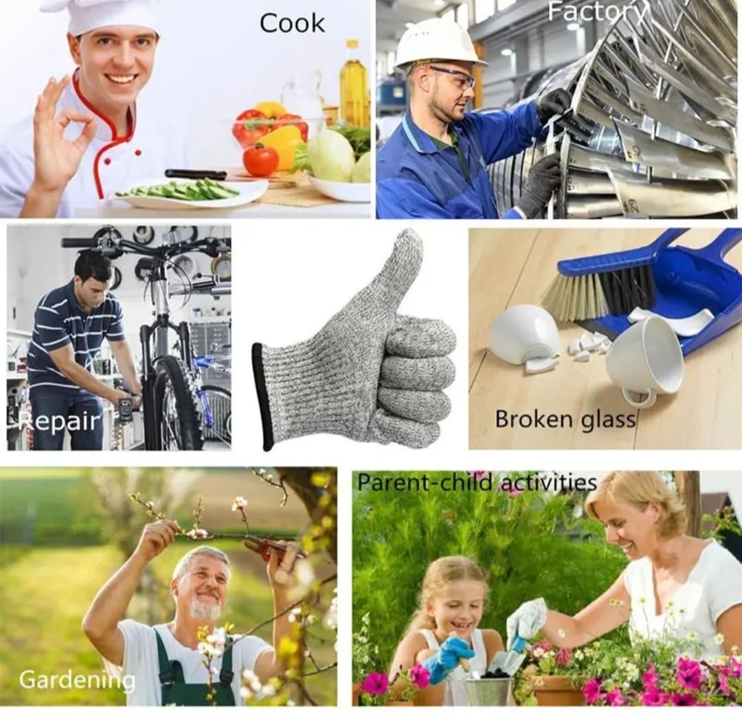 tombick Snijbestendige handschoenen van HPPE, niveau 5 bescherming, CE-gecertificeerd, voor keuken, werk en industrie