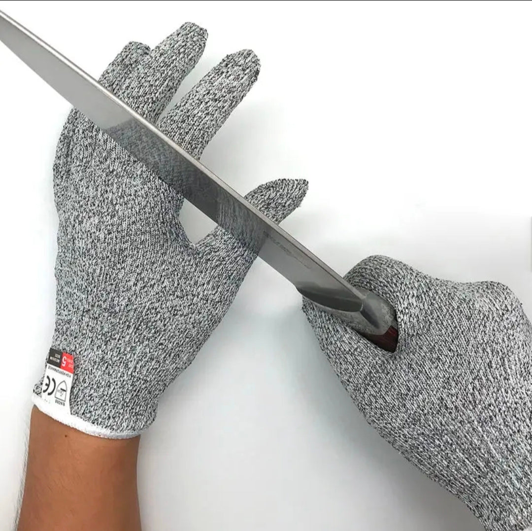 Schnittfeste Handschuhe aus HPPE, Level 5 Schutz, CE-zertifiziert, für Küche, Arbeit und Industrie