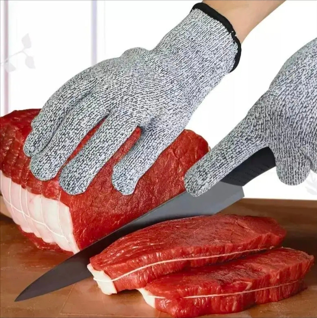 Schnittfeste Handschuhe aus HPPE, Level 5 Schutz, CE-zertifiziert, für Küche, Arbeit und Industrie