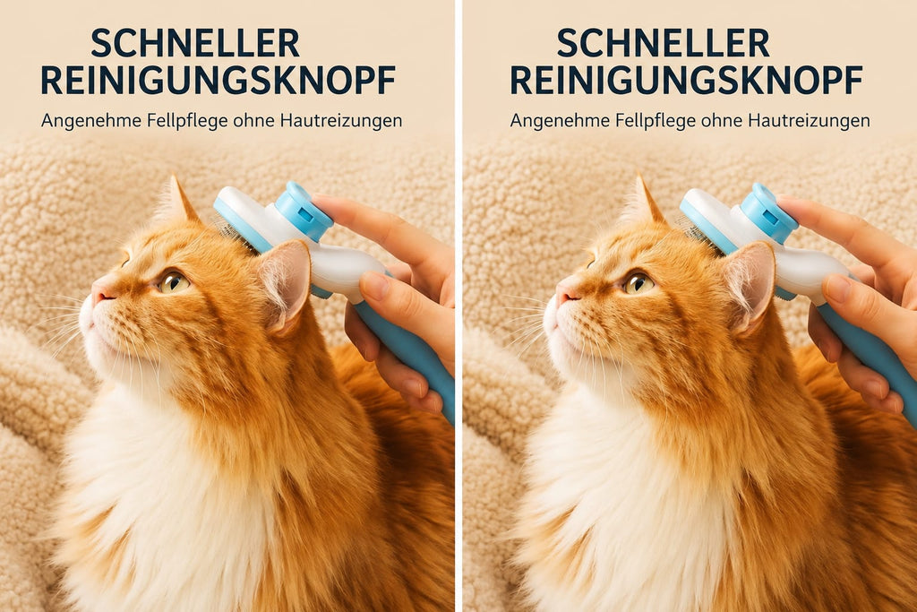 Selbstreinigende Tierhaarbürste für Hunde und Katzen