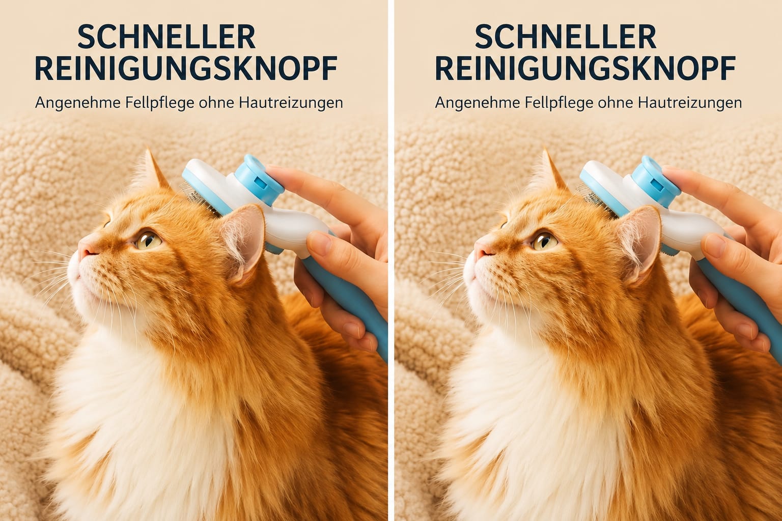 Selbstreinigende Tierhaarbürste für Hunde und Katzen