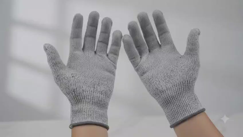 Schnittfeste Handschuhe aus HPPE, Level 5 Schutz, CE-zertifiziert, für Küche, Arbeit und Industrie